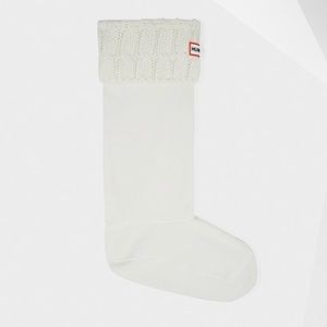 White Hunter Boot socks for tall boots